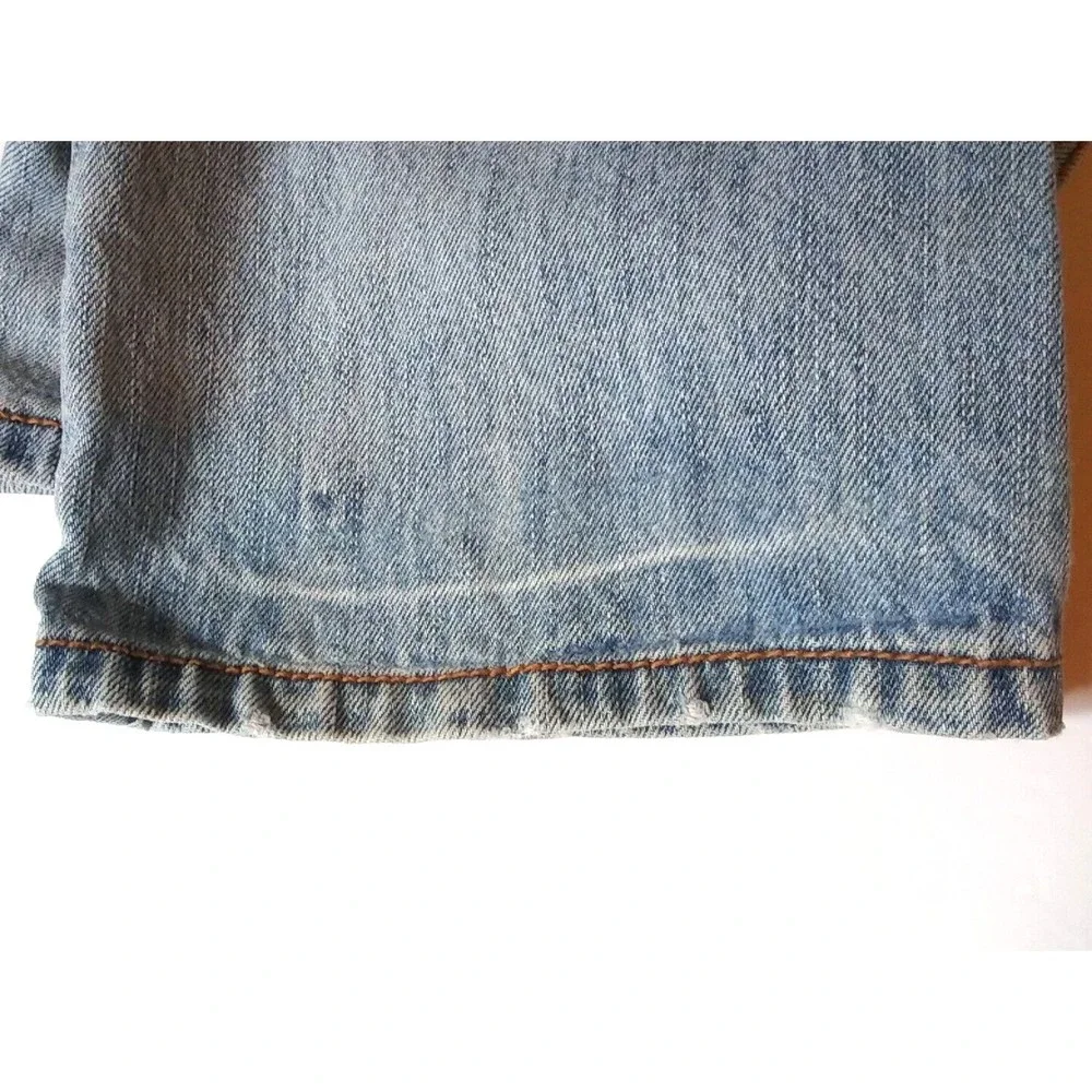 Aeropostale Distressed Driggs Slim Bootcut Mens Jeans Size 31/30 Light Blue - Picture 12 of 12